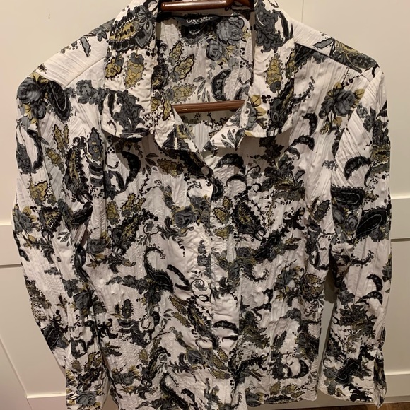 Crinkled Texture Paisley Blouse 1X NWOT, Never Worn - Picture 1 of 4